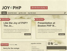 Tablet Screenshot of joyofphp.com